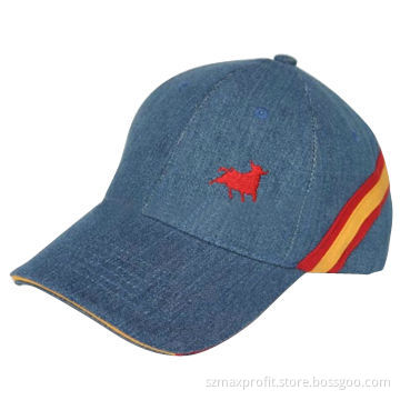 Multi-color Embroidery Cotton Canvas Baseball Cap, Customized Colors Available